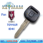 Toyota TOY41RAT4 ID4C transponder key for JINBEI Logo